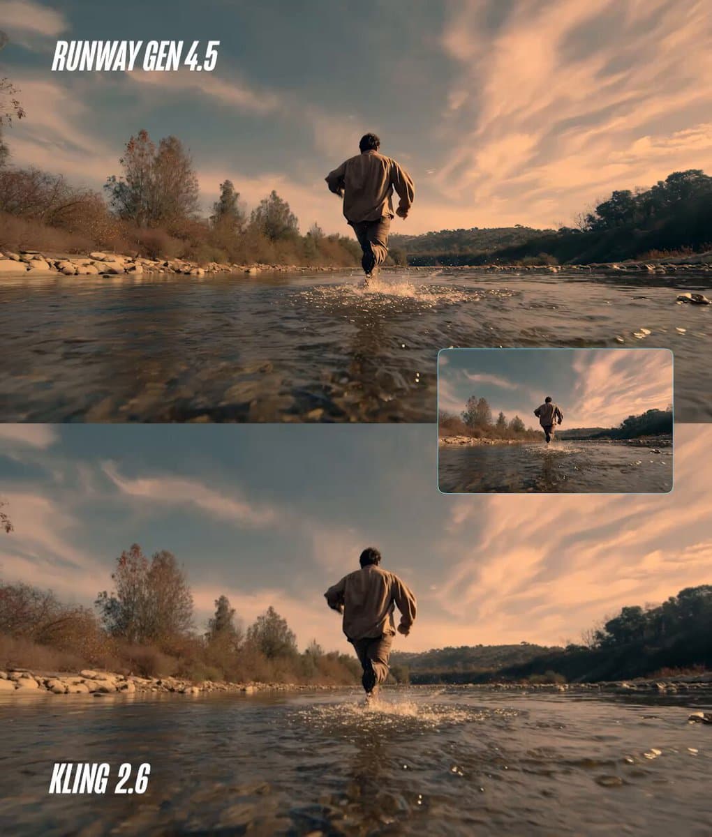 Poster frame: Runway Gen-4.5 vs Kling vs Veo: six image-to-video test prompts