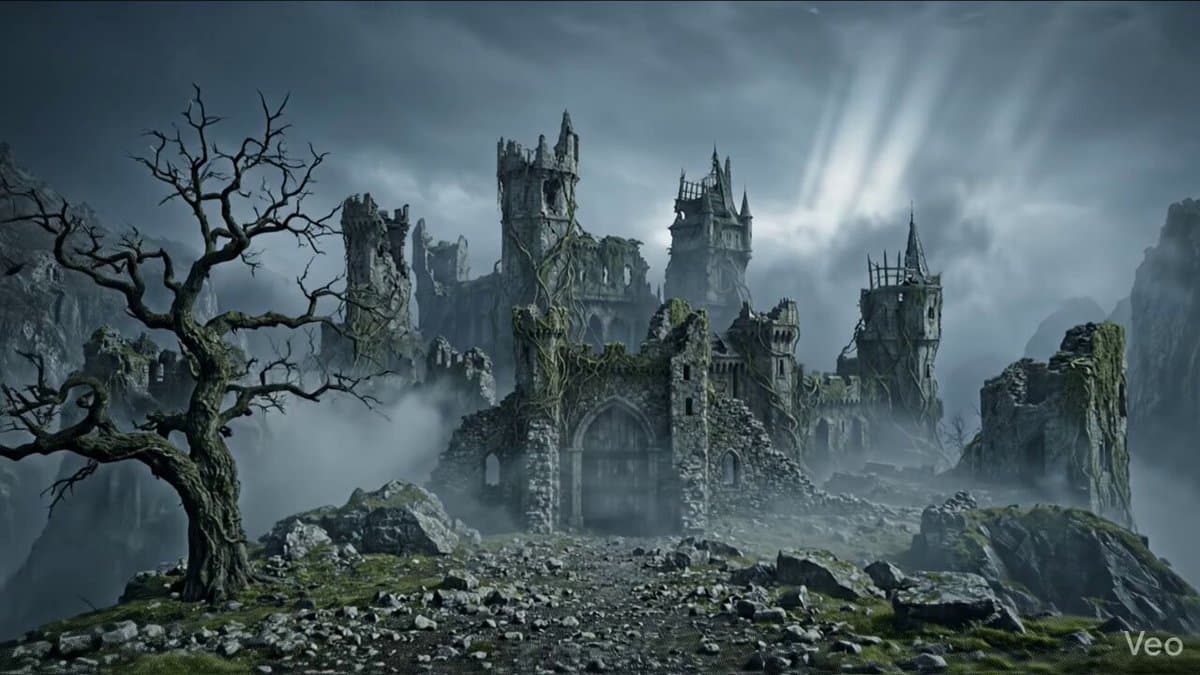 Poster frame: Veo 3.1 in Gemini vs Google Flow: same castle prompt