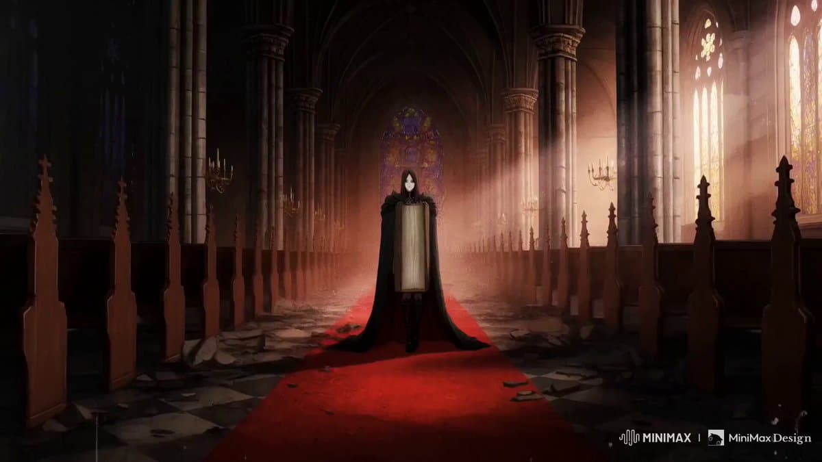Poster frame: 15-second gothic anime music video with MiniMax Design and MiniMax H3