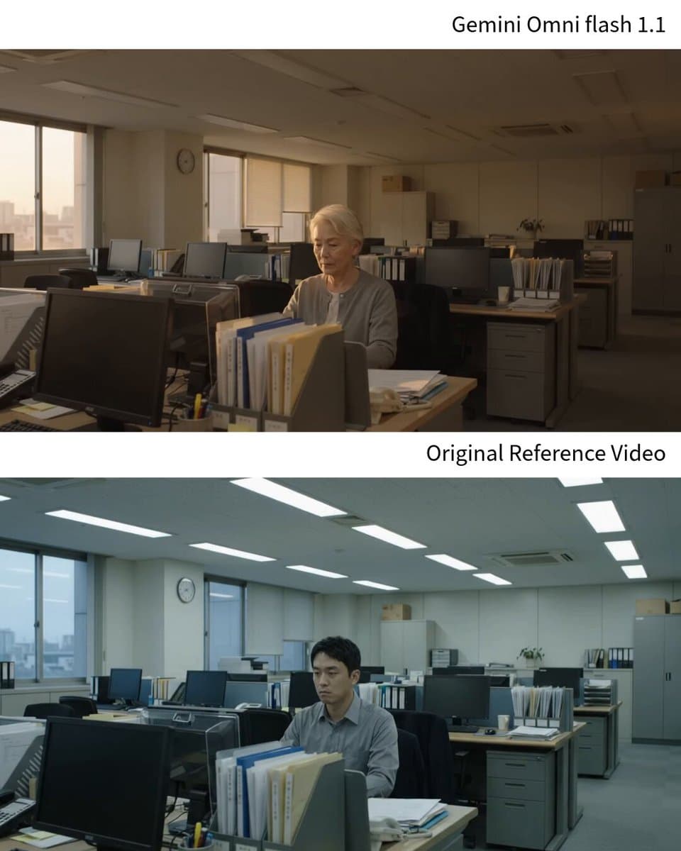 Poster frame: Swap the subject and time of day in a clip with Pika's Omni Flash
