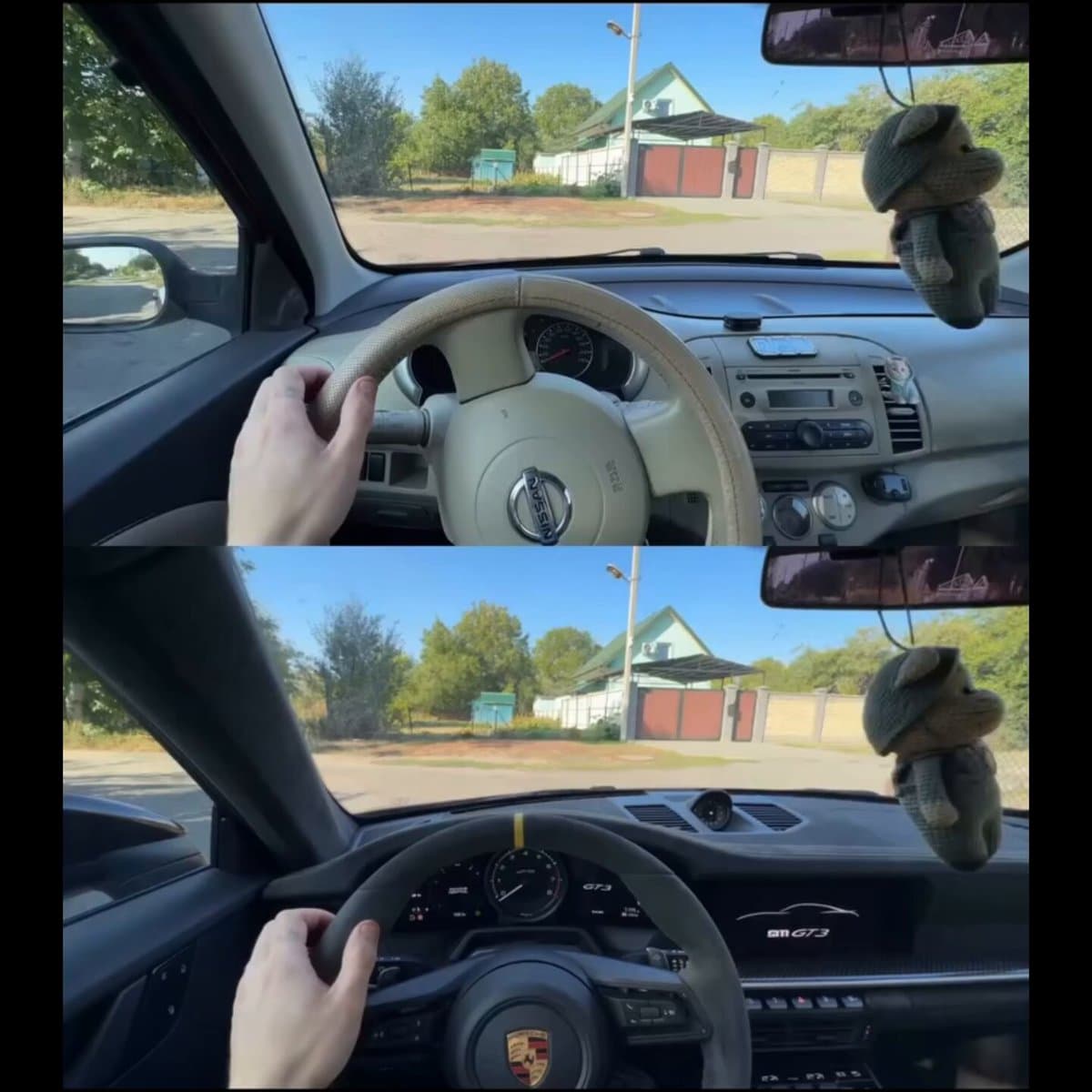 Poster frame: Swap a car interior to a Porsche 911 GT3 with Runway Aleph 2