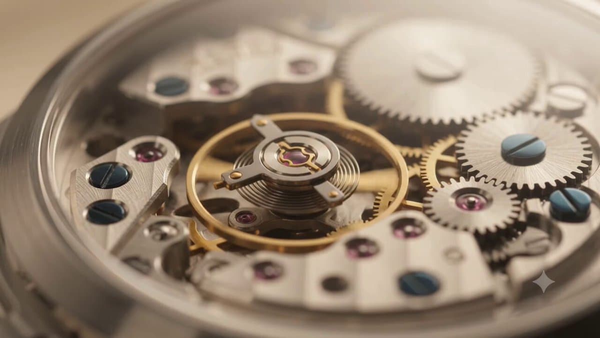 Poster frame: Luxury mechanical watch commercial in Veo 3.1 from one JSON prompt
